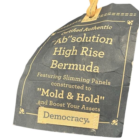 Democracy “Ab"solution high Rise Jean Shorts Distressed  BERMUDA Size 12 NEW - Picture 5 of 10